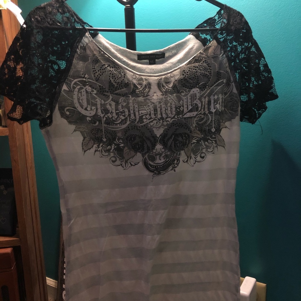 Crash and Burn shirt size XL